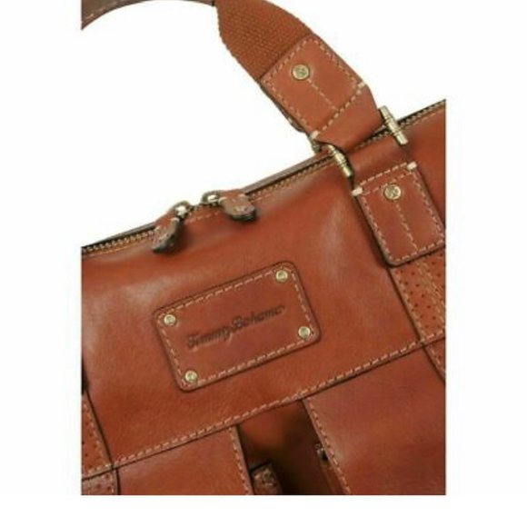 COPY - COPY - NEW TOMMY BAHAMA BACK 9 GENUINE LEATHER BRIEFCAS - Picture 5 of 6